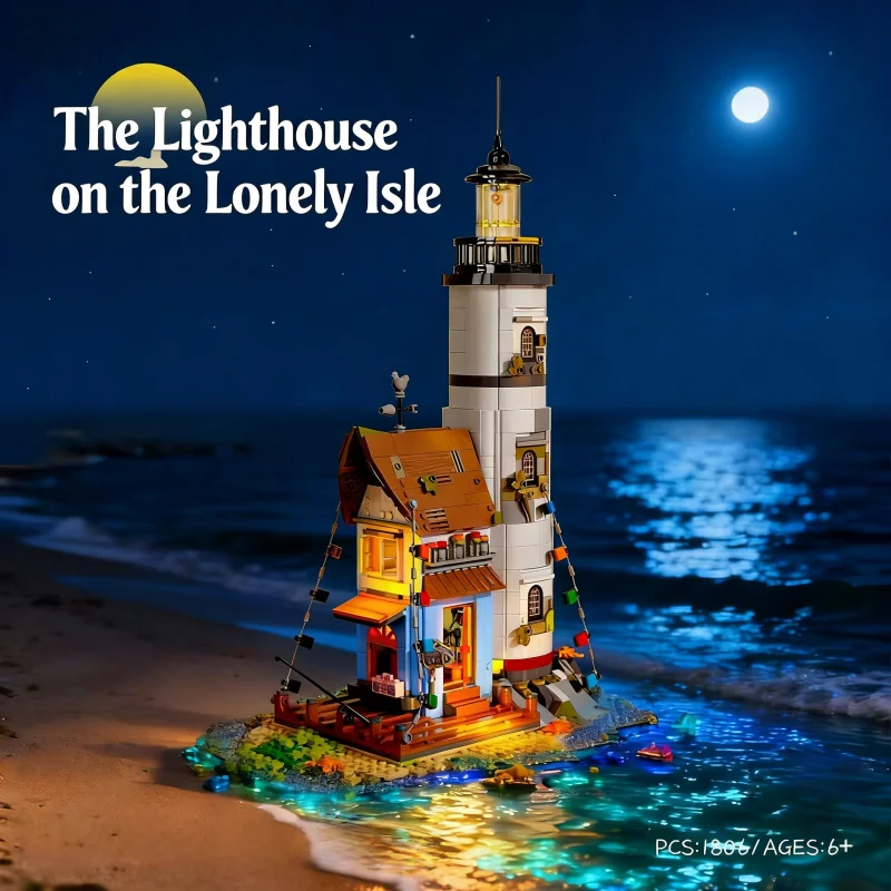 Lighthouse Building Blocks Set, Seaside Lighthouse with Cottage Architecture Model Bricks Kit, DIY Collectible Coastal Scene Toy
Lighthouse Building Blocks Set, Seaside Lighthouse with Cottage Architecture Model Bricks Kit, DIY Collectible Coastal Scene Toy