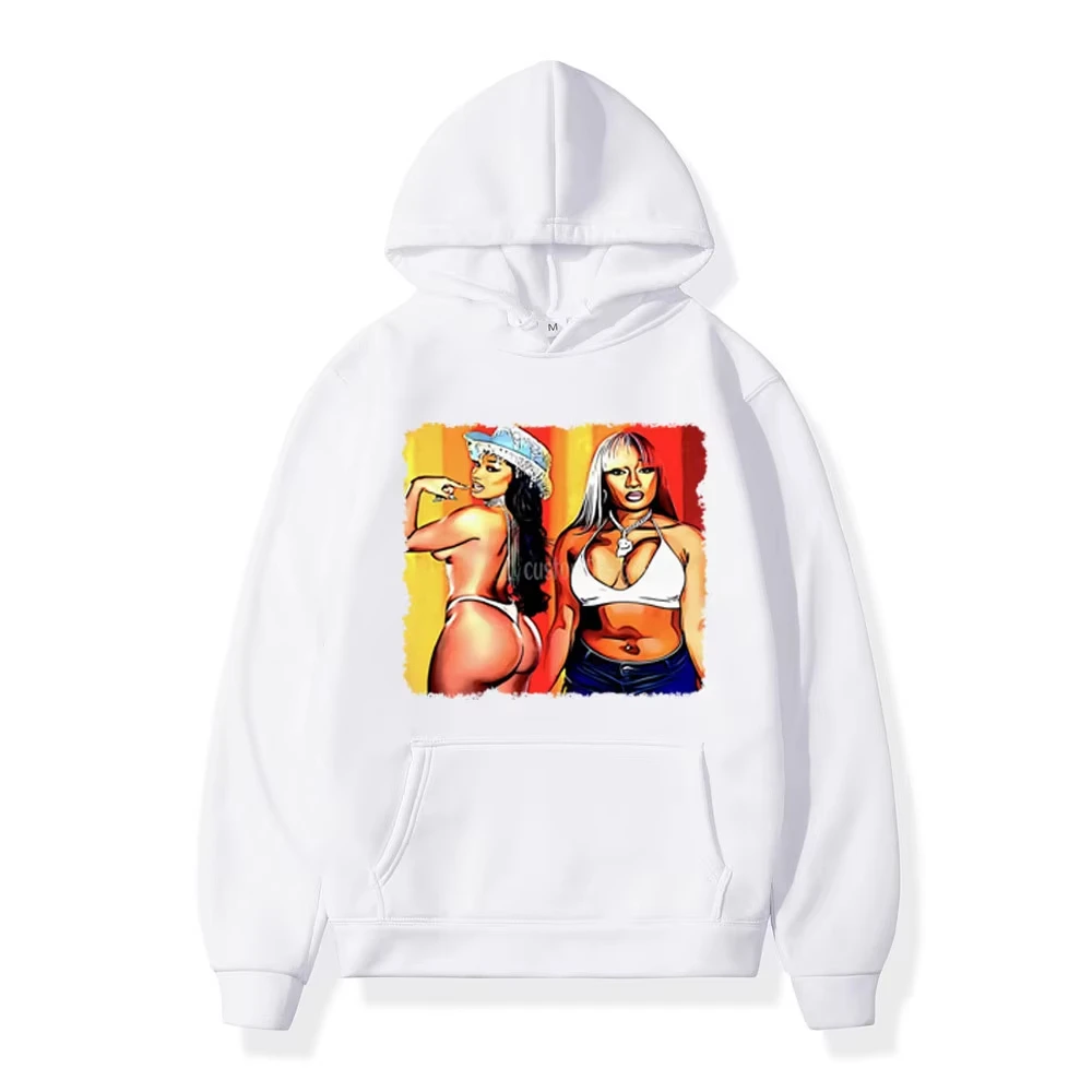 Singer Megan Thee Stallion Print Hoodie Men Women Harajuku Y2k Style Hooded Sweatshirts Fashion Aesthetics Oversized Pullovers
Singer Megan Thee Stallion Print Hoodie Men Women Harajuku Y2k Style Hooded Sweatshirts Fashion Aesthetics Oversized Pullovers