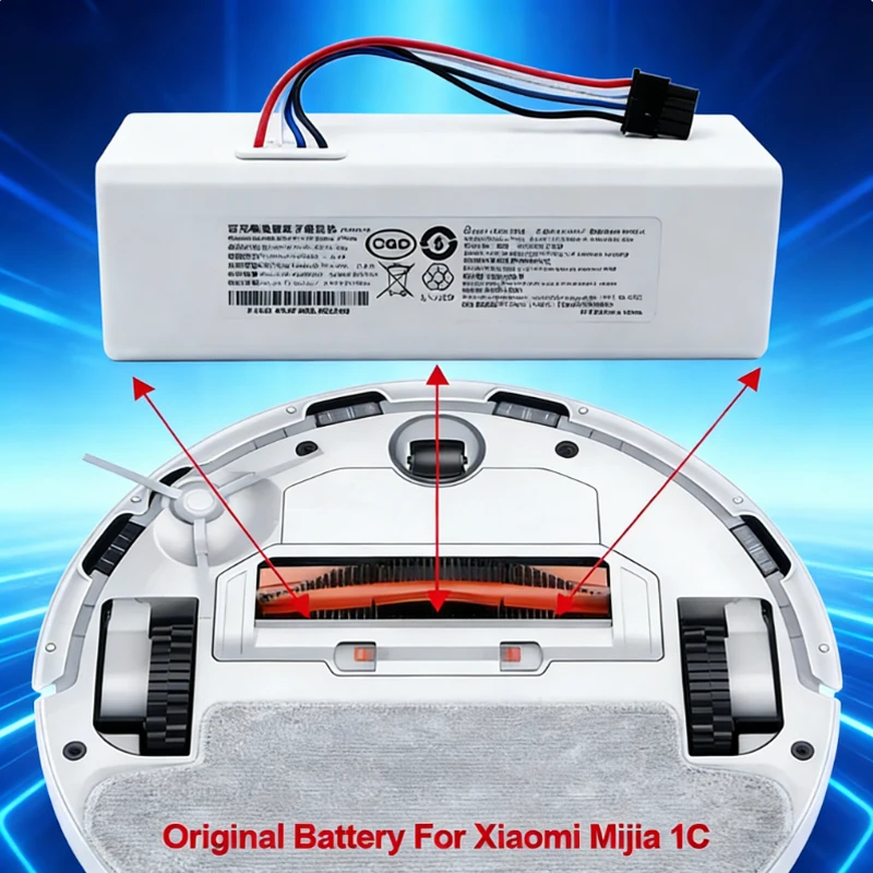 ️New Brand new 14.4V P1904-4S2P-MM lithium Battery For Xiaomi Mijia 1C STYTJ01ZHM Robot Vacuum Mop Cleaner Accessories 12800mAh
️New Brand new 14.4V P1904-4S2P-MM lithium Battery For Xiaomi Mijia 1C STYTJ01ZHM Robot Vacuum Mop Cleaner Accessories 12800mAh