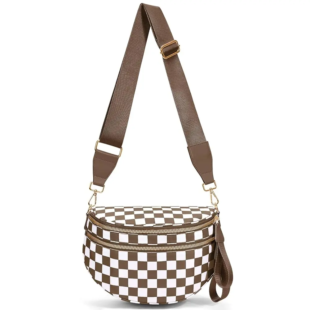Checkered Crossbody Bag Spacious Bum Bags for Women Nylon Crossbody Fanny Packs Checkered Purse Belt Wallet
Checkered Crossbody Bag Spacious Bum Bags for Women Nylon Crossbody Fanny Packs Checkered Purse Belt Wallet