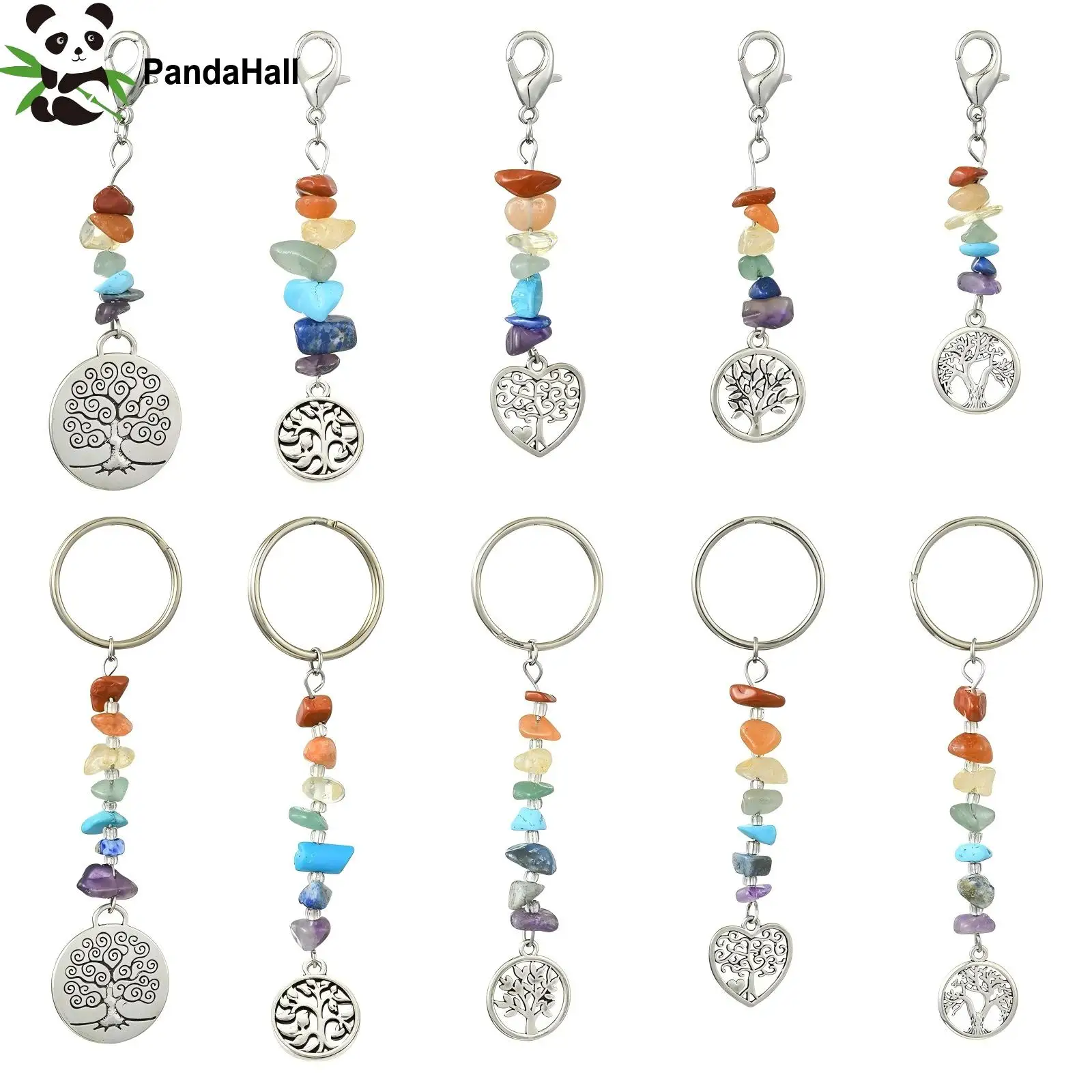 PandaHall 10Pcs Mixed Styles Colorful Tree Plant Charms Chakra Natural Gemstone Chip Bead Pendant for DIY Crafts Making
PandaHall 10Pcs Mixed Styles Colorful Tree Plant Charms Chakra Natural Gemstone Chip Bead Pendant for DIY Crafts Making