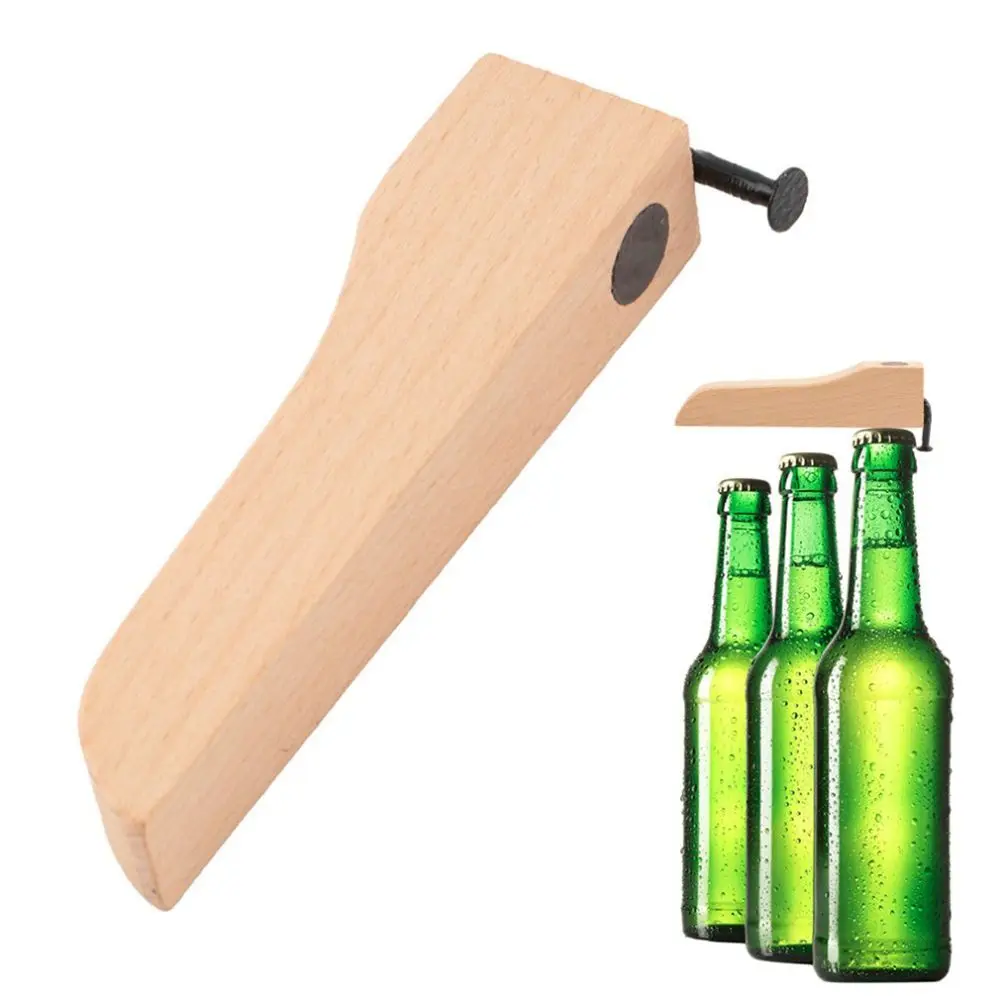 1pc Creative Wood Cap Opener Kitchen Bar Tool Lid Remover Nail Beer Bottle Opener
1pc Creative Wood Cap Opener Kitchen Bar Tool Lid Remover Nail Beer Bottle Opener