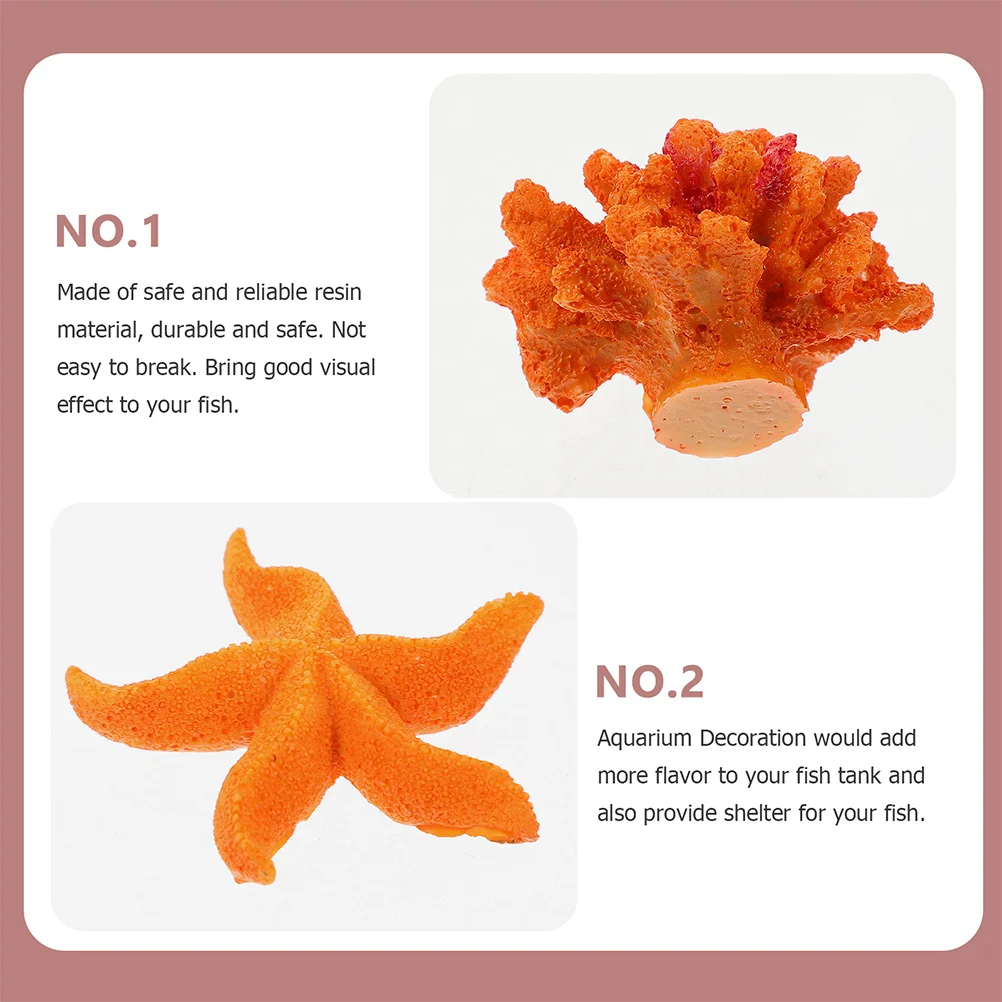 4Pcs Artificial Coral Reef Sea Star Aquarium Ornament Resin Coral Decoration Fish Tank Landscape Accessories Aquarium Accessory
4Pcs Artificial Coral Reef Sea Star Aquarium Ornament Resin Coral Decoration Fish Tank Landscape Accessories Aquarium Accessory
