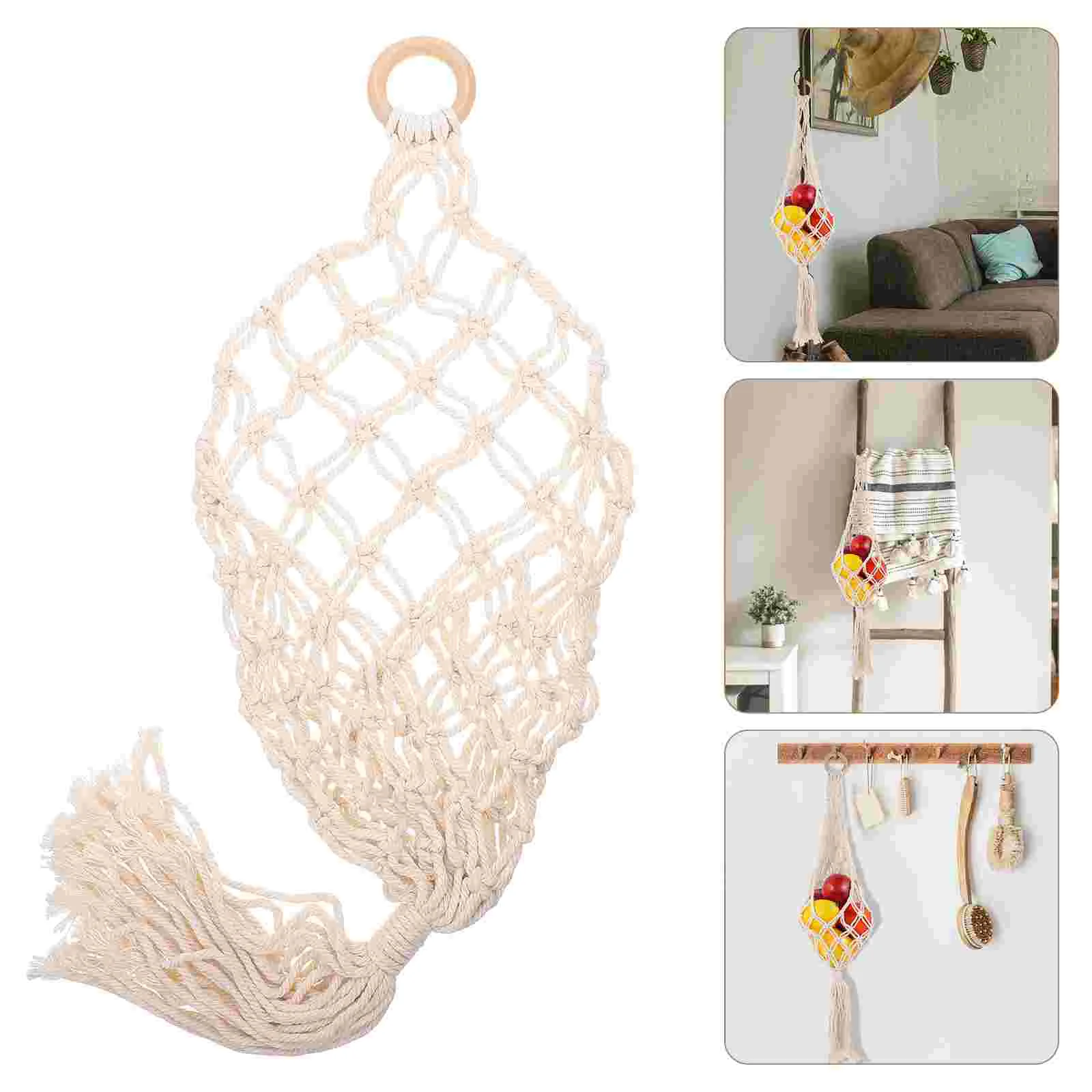 Canasta En Macrame Cotton Rope Hanging Basket Woven Baskets Restaurant Storage Holder Beige Wood Shopping
Canasta En Macrame Cotton Rope Hanging Basket Woven Baskets Restaurant Storage Holder Beige Wood Shopping