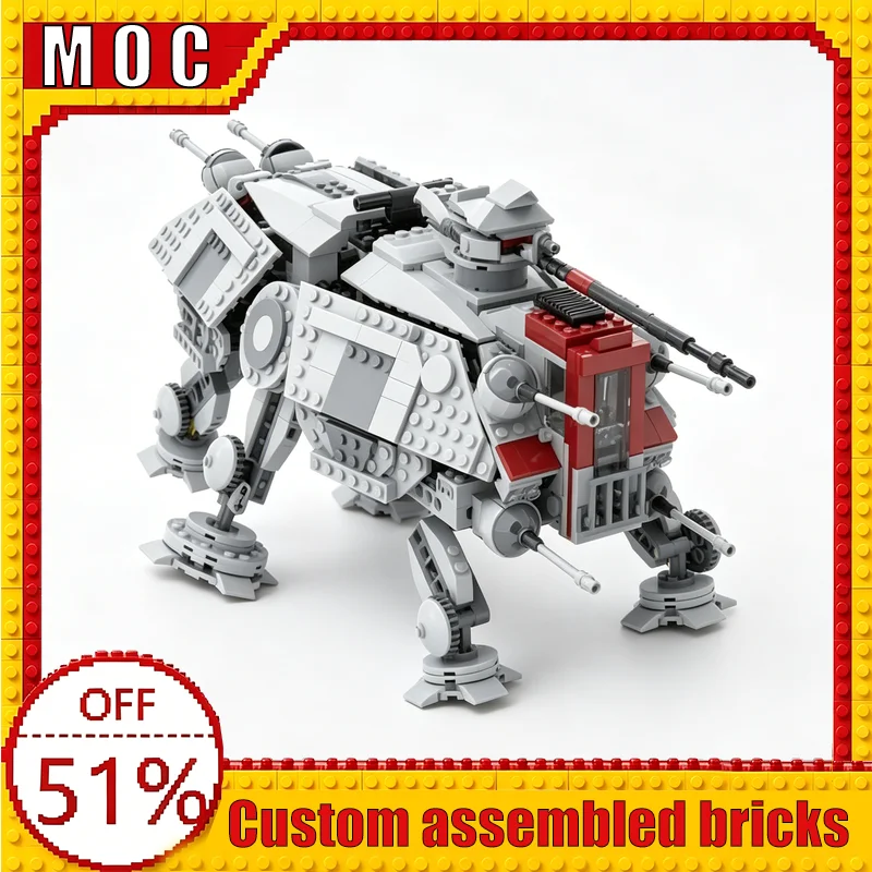 NEW 1025PCS War Series AT-TE: Extended Chassis & Rear Elevator Custom Building Blocks MOC Model Educational Assembly Toy Display
NEW 1025PCS War Series AT-TE: Extended Chassis & Rear Elevator Custom Building Blocks MOC Model Educational Assembly Toy Display