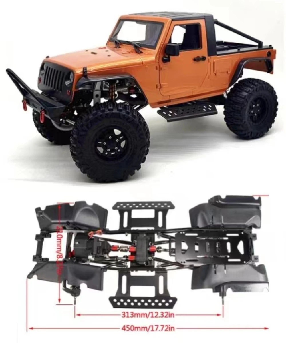 RC crawler car accessories 1/10 Climbing vehicle front gearbox frame with pedal mudguard SCX10 Trx4 dual speed gearbox chassis
RC crawler car accessories 1/10 Climbing vehicle front gearbox frame with pedal mudguard SCX10 Trx4 dual speed gearbox chassis