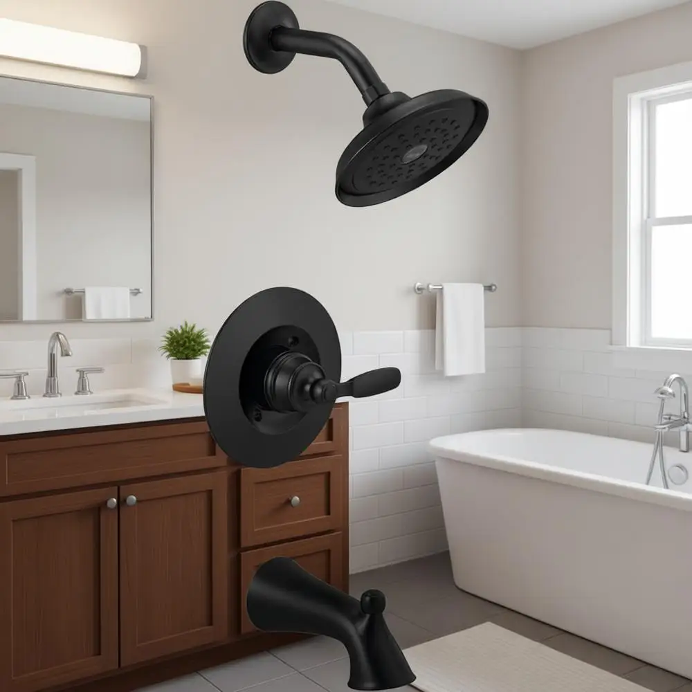 Комплект смесителей для ванны и душа серии 14, матовый черный набор для душа и ручек, комплект отделки
Комплект смесителей для ванны и душа серии 14, матовый черный набор для душа и ручек, комплект отделки