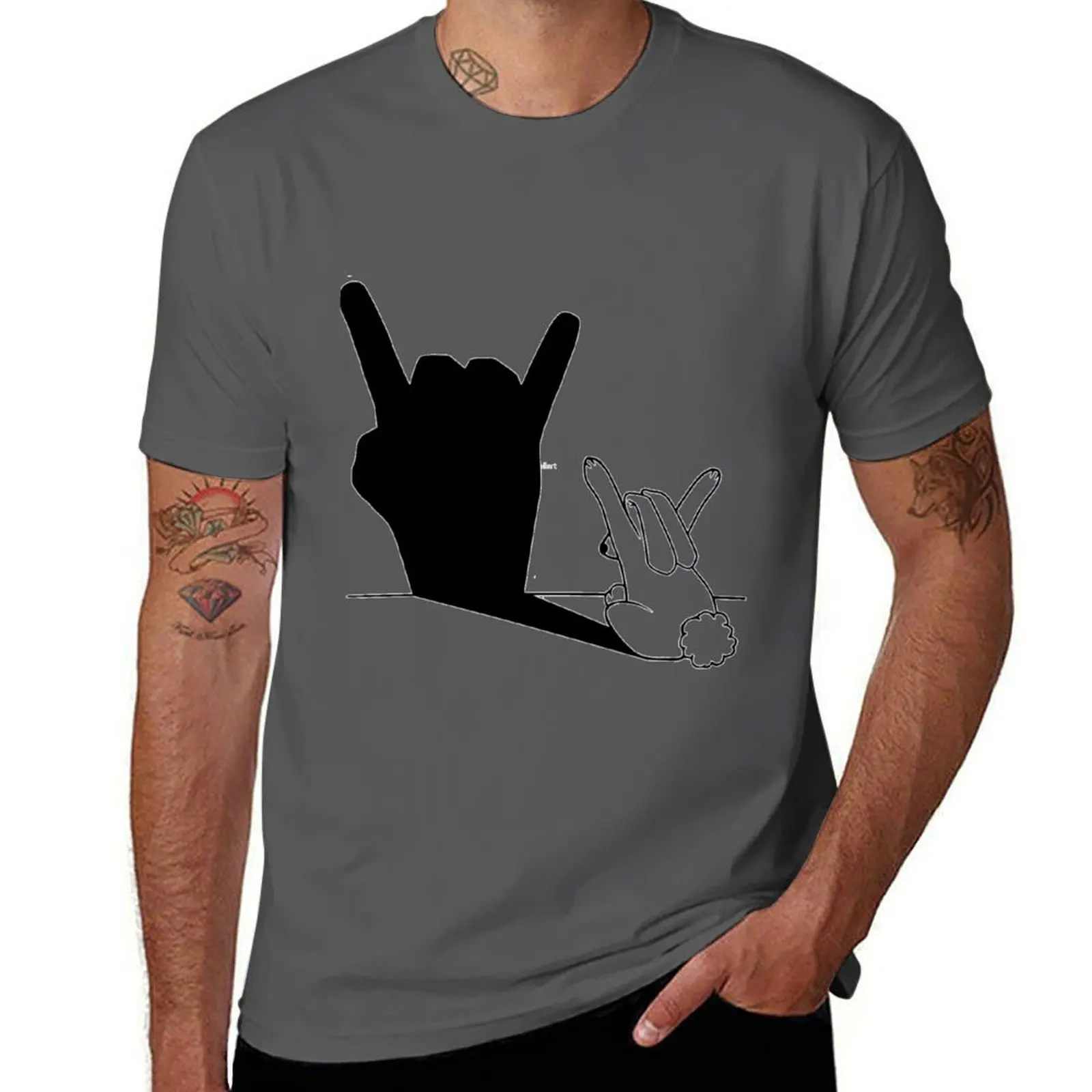 Rabbit Rock and Roll Hand Shadow T-Shirt Breathable Gym Short Sleeve T-Shirt
Rabbit Rock and Roll Hand Shadow T-Shirt Breathable Gym Short Sleeve T-Shirt