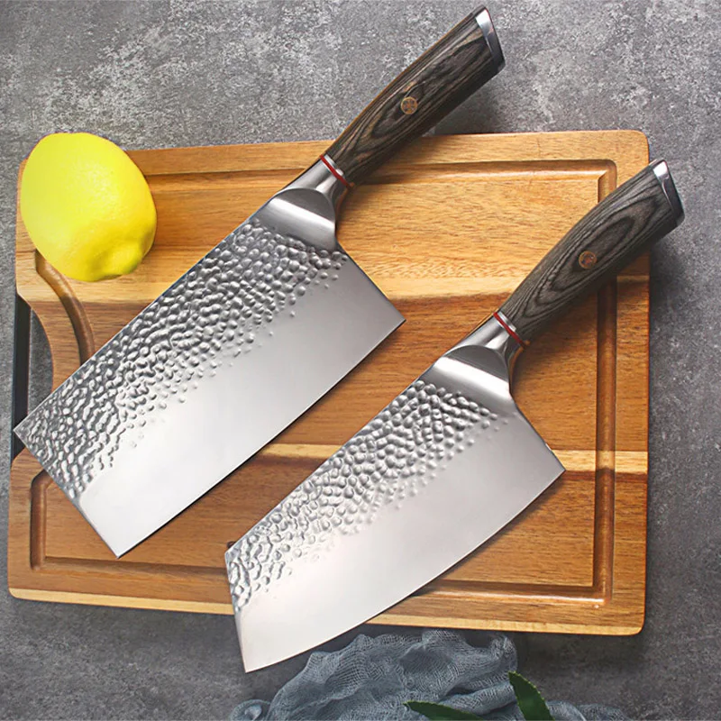 Professional Stainless Steel Kitchen Knife Dual-purpose Meat Chopping Cleaver Slicing Knife Vegetables Cutter Chinese Chef Knife
Professional Stainless Steel Kitchen Knife Dual-purpose Meat Chopping Cleaver Slicing Knife Vegetables Cutter Chinese Chef Knife