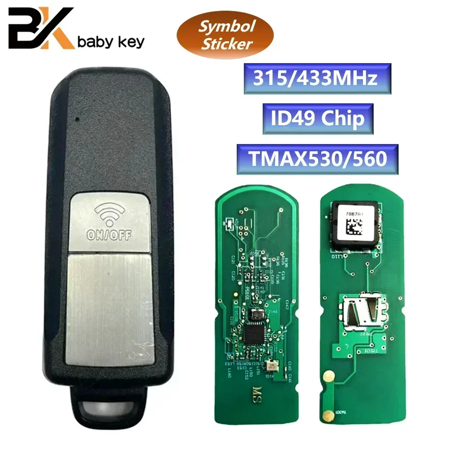 Ключ BB, ключ дистанционного управления для Yamaha TMAX530 TMAX560 T-MAX 530/560 2016-2021, мотоцикл, скутер, 315/433 МГц, ID49 чип, смарт-ключ
Ключ BB, ключ дистанционного управления для Yamaha TMAX530 TMAX560 T-MAX 530/560 2016-2021, мотоцикл, скутер, 315/433 МГц, ID49 чип, смарт-ключ