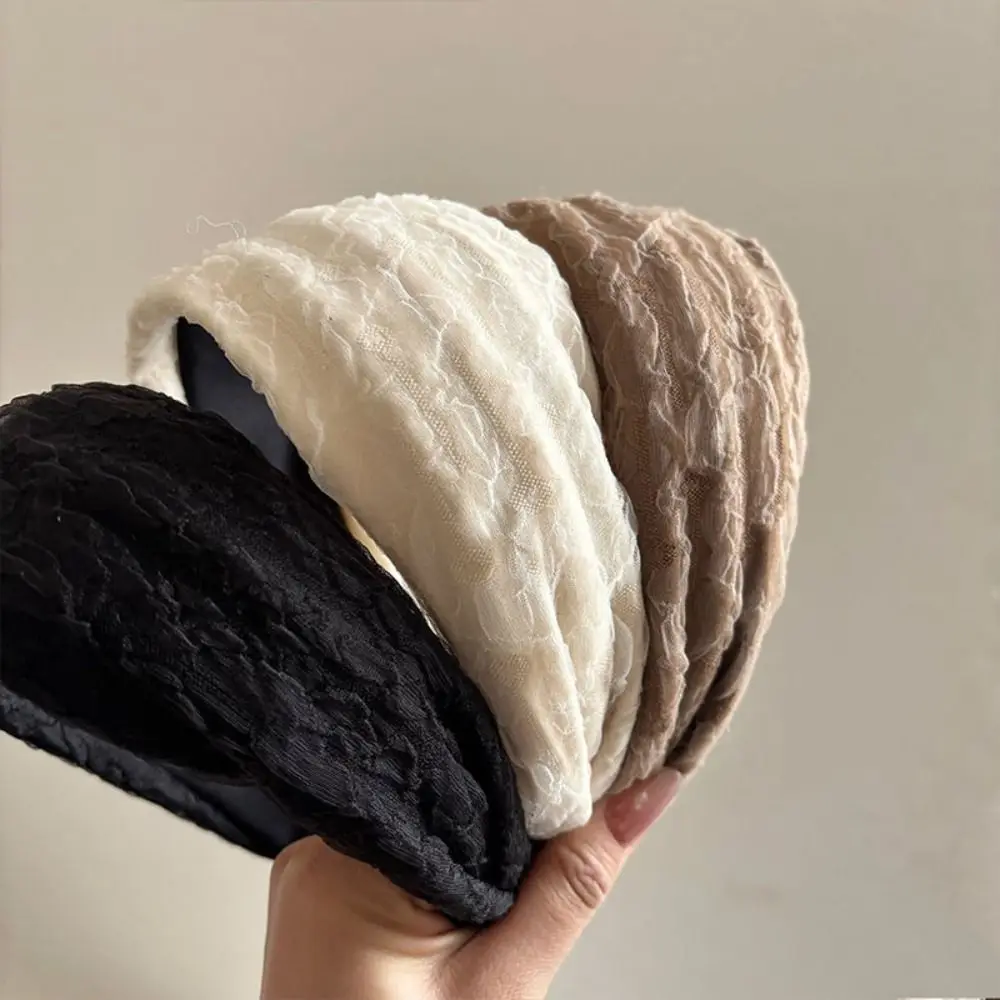 Fashion Mesh Wide Headband Solid Color Face Wash Wide Edge Hairband Korean Style Hair Band Chiffon Hair Hoop Women
Fashion Mesh Wide Headband Solid Color Face Wash Wide Edge Hairband Korean Style Hair Band Chiffon Hair Hoop Women