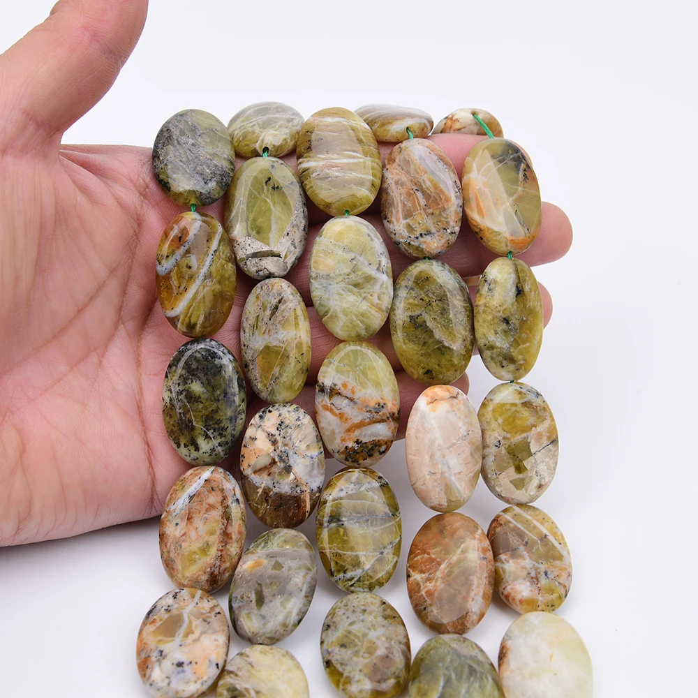 APDGG 20x30mm Natural Green Opal Big Oval Slice Shape Loose Beads 15.2'' Jewelry DIY
APDGG 20x30mm Natural Green Opal Big Oval Slice Shape Loose Beads 15.2'' Jewelry DIY
