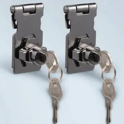 2pcs Keyed Hasp Locks Zinc Alloy Iron Cabinet Drawer Door Locks Sturdy Metal Resistant Wear Rust 90 Degree Rotate
2pcs Keyed Hasp Locks Zinc Alloy Iron Cabinet Drawer Door Locks Sturdy Metal Resistant Wear Rust 90 Degree Rotate