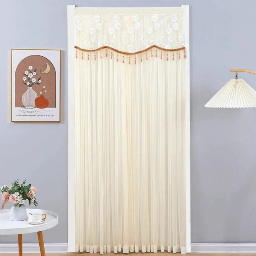 Bead Pendant Lace Embroidered Door Curtain with Strap Double Layer Bedroom Partition Sheer Curtain Punching Free Breathable Mesh
Bead Pendant Lace Embroidered Door Curtain with Strap Double Layer Bedroom Partition Sheer Curtain Punching Free Breathable Mesh