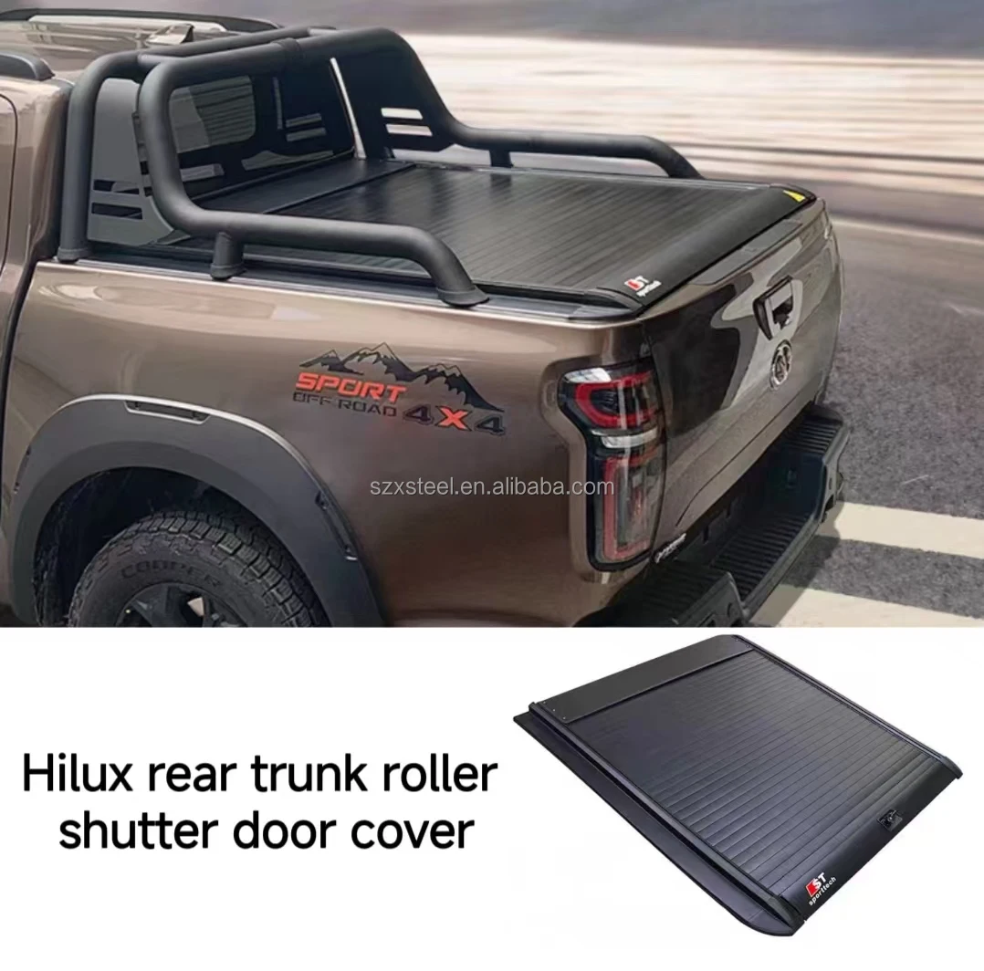 High quality 4x4 car accessories Electric retractable aluminum shutter door roll ton cover Toy otas Hi luxs
High quality 4x4 car accessories Electric retractable aluminum shutter door roll ton cover Toy otas Hi luxs