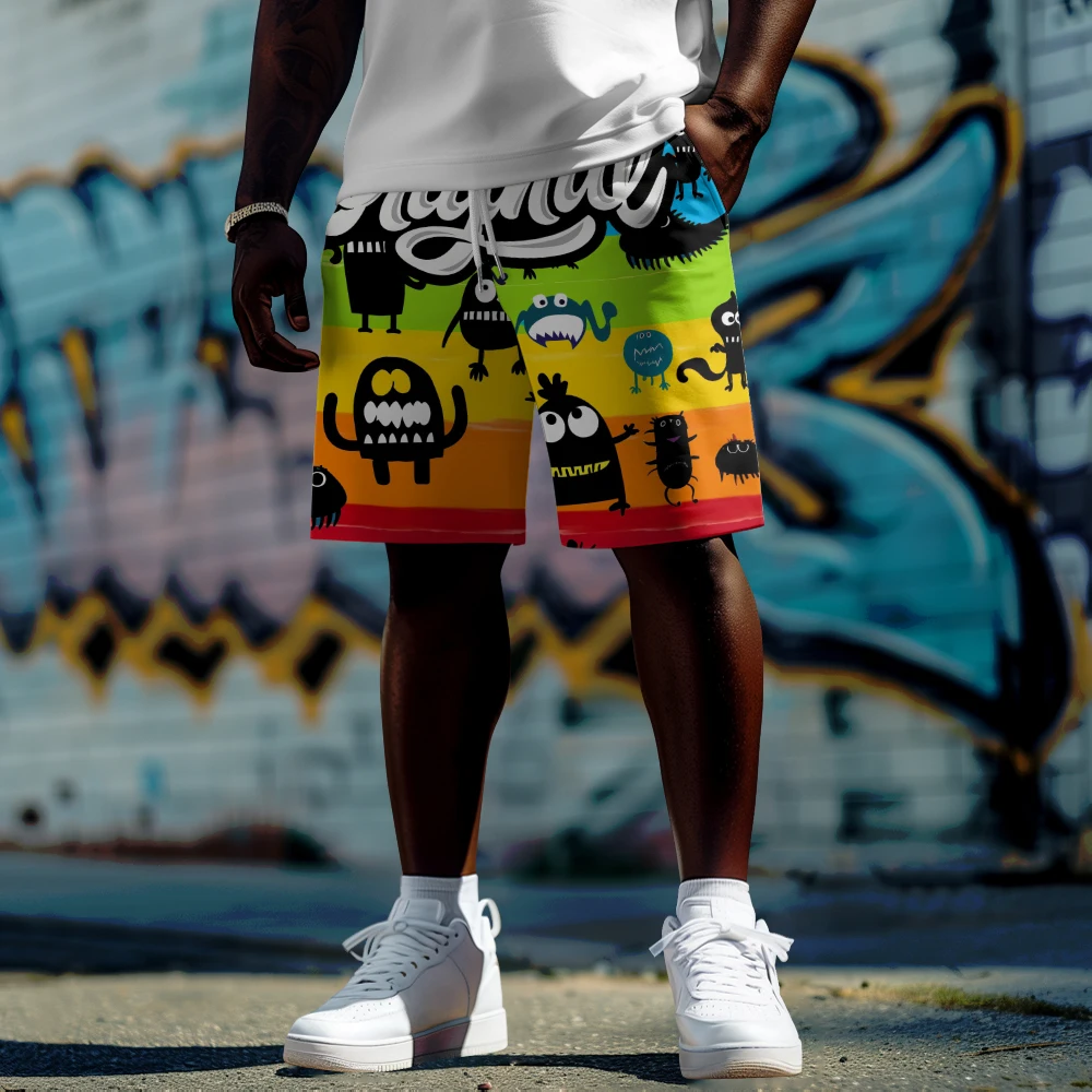 Summer men Large shorts Hawaiian Rainbow striped shorts Daily casual sports shorts pants
Summer men Large shorts Hawaiian Rainbow striped shorts Daily casual sports shorts pants