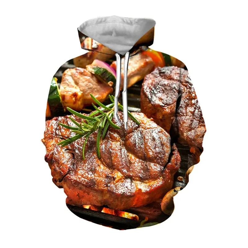 Delicious food sweatshirts fashion bbq steak 3D print hoodie mens casual women pullover y2k hoodie tops
Delicious food sweatshirts fashion bbq steak 3D print hoodie mens casual women pullover y2k hoodie tops