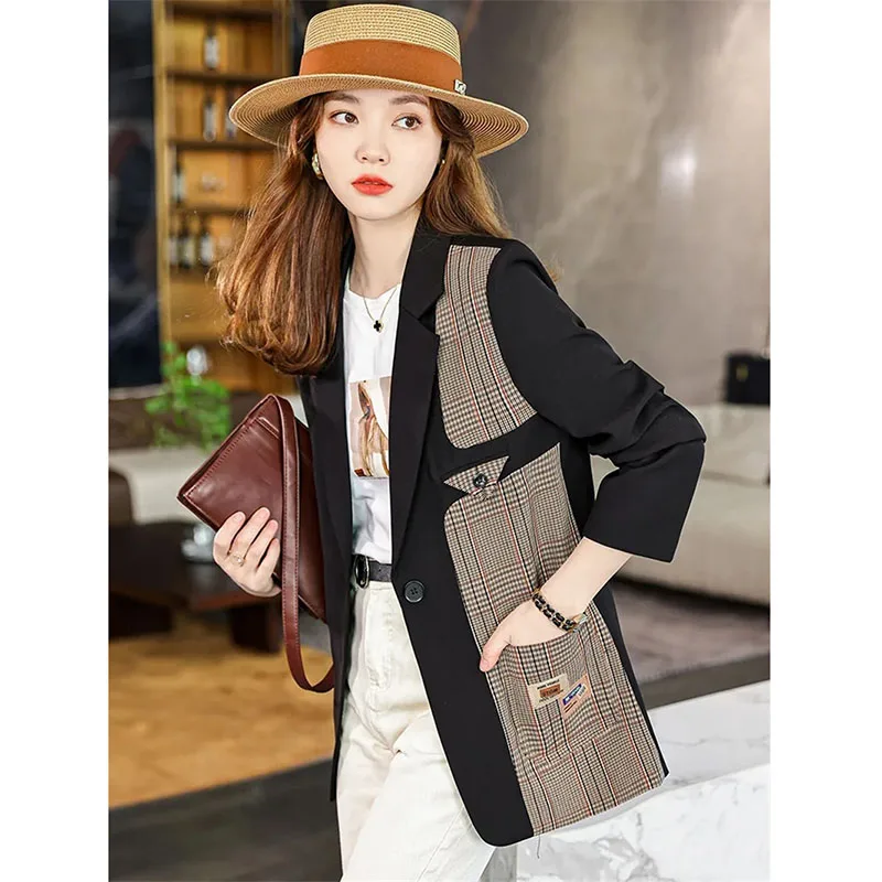 Модный пиджак, женский весенне-осенний новый пиджак 2024, повседневная текстурированная верхняя одежда для пожилых людей, популярное в этом году женское пальто 
Модный пиджак, женский весенне-осенний новый пиджак 2024, повседневная текстурированная верхняя одежда для пожилых людей, популярное в этом году женское пальто