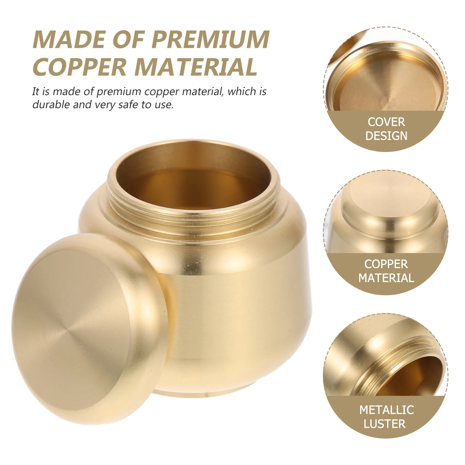 Copper Urns for Ashes Mini Memorial Gifts Small Jars Golden Baby Pet Cinerary Holder Tea Canister Safe Storage Jar Durable
Copper Urns for Ashes Mini Memorial Gifts Small Jars Golden Baby Pet Cinerary Holder Tea Canister Safe Storage Jar Durable
