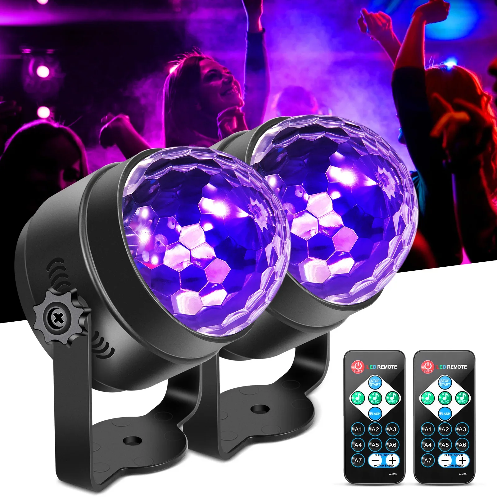 2 шт. УФ-черные фонари Glow Party, 6 Вт Disco Ball Party Lights Звуковая активация с дистанционным управлением, 7 режимов сценического света Бабушка
2 шт. УФ-черные фонари Glow Party, 6 Вт Disco Ball Party Lights Звуковая активация с дистанционным управлением, 7 режимов сценического света Бабушка
