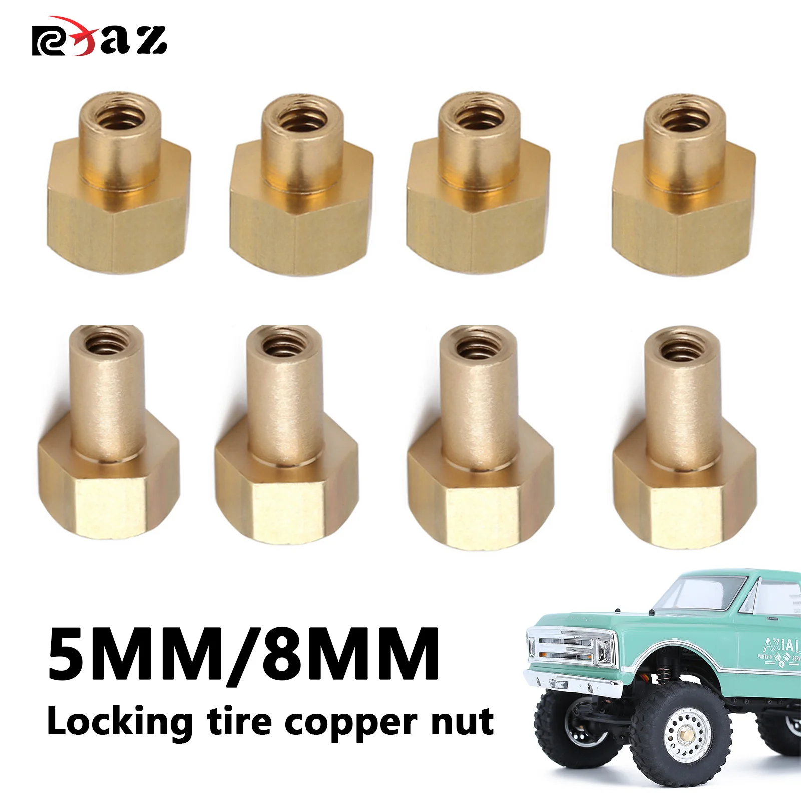 4PCS 5mm 8mm M2 Brass Long Wheel Nuts For 1/24 RC Crawler Axial SCX24 AX24 Upgrade Parts
4PCS 5mm 8mm M2 Brass Long Wheel Nuts For 1/24 RC Crawler Axial SCX24 AX24 Upgrade Parts