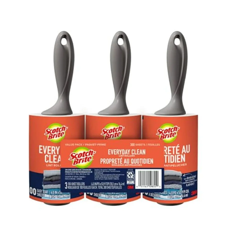 Everyday Clean Lint Roller, 3 Pack, Lint Remover for Pet Hair, Dark Clothes, Furniture, and Dusty Surfaces, Picks Up Fur and Fl
Everyday Clean Lint Roller, 3 Pack, Lint Remover for Pet Hair, Dark Clothes, Furniture, and Dusty Surfaces, Picks Up Fur and Fl
