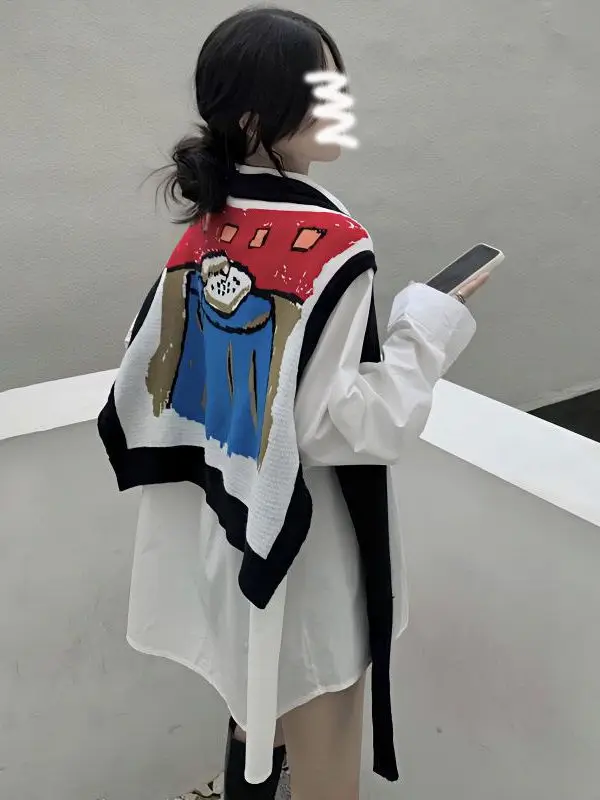 Spring New Loose Long Sleeve Knitted Cartoon Shoulder Female Single Piece Set Fashionable Two Piece Set for Young Women
Spring New Loose Long Sleeve Knitted Cartoon Shoulder Female Single Piece Set Fashionable Two Piece Set for Young Women