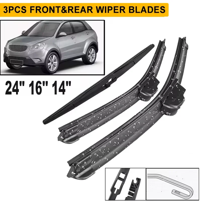 Wiper Front & Rear Wiper Blades Set For SsangYong New Actyon Korando C 10 - 19 Windshield Windscreen Window 24"16"14"
Wiper Front & Rear Wiper Blades Set For SsangYong New Actyon Korando C 10 - 19 Windshield Windscreen Window 24"16"14"