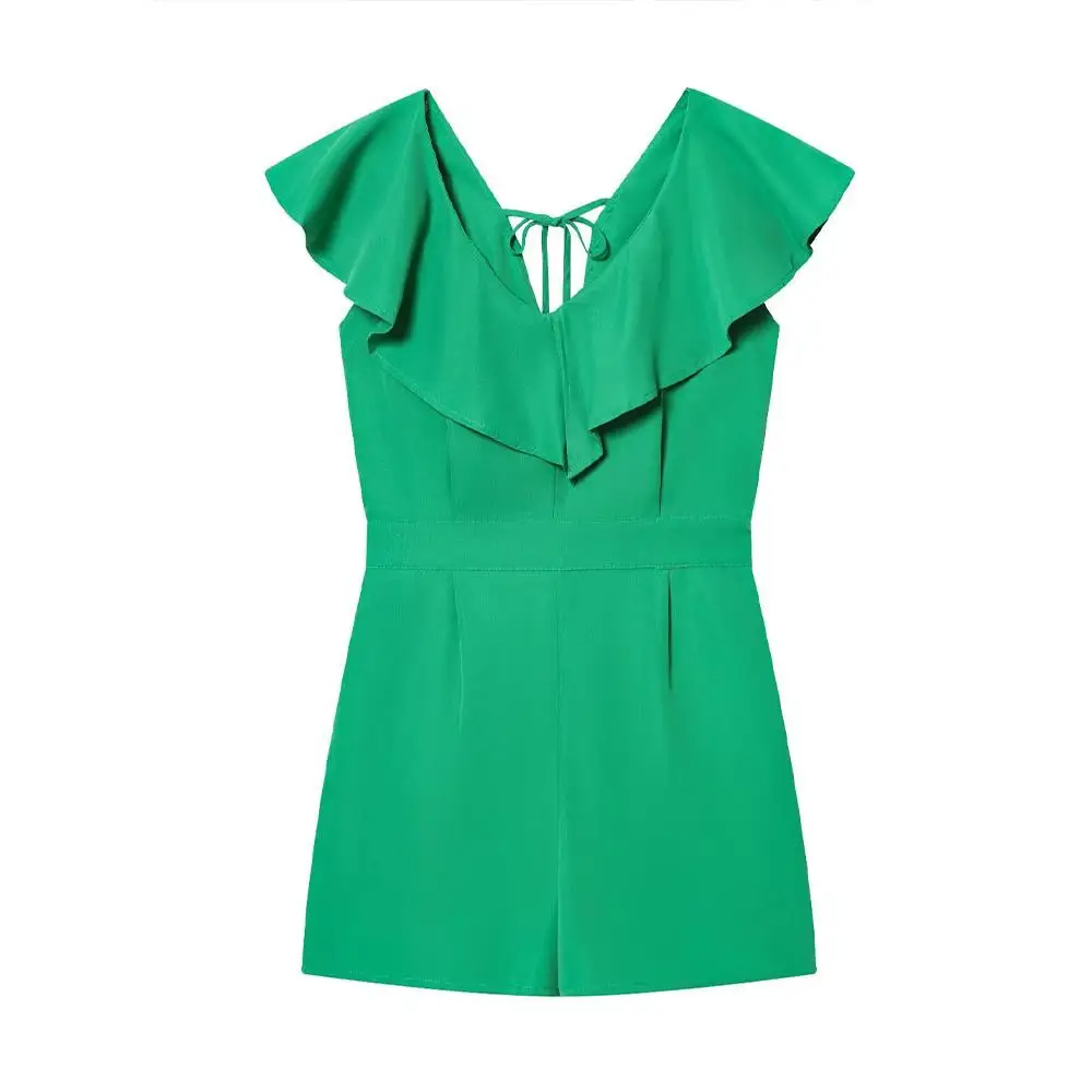 Women Summer New Fashion Pocket Decorated Ruffle Jumpsuit Female Elegant Sexy Lace Up Elastic Waist Sleeveless Jumpsuit Mujer
Women Summer New Fashion Pocket Decorated Ruffle Jumpsuit Female Elegant Sexy Lace Up Elastic Waist Sleeveless Jumpsuit Mujer