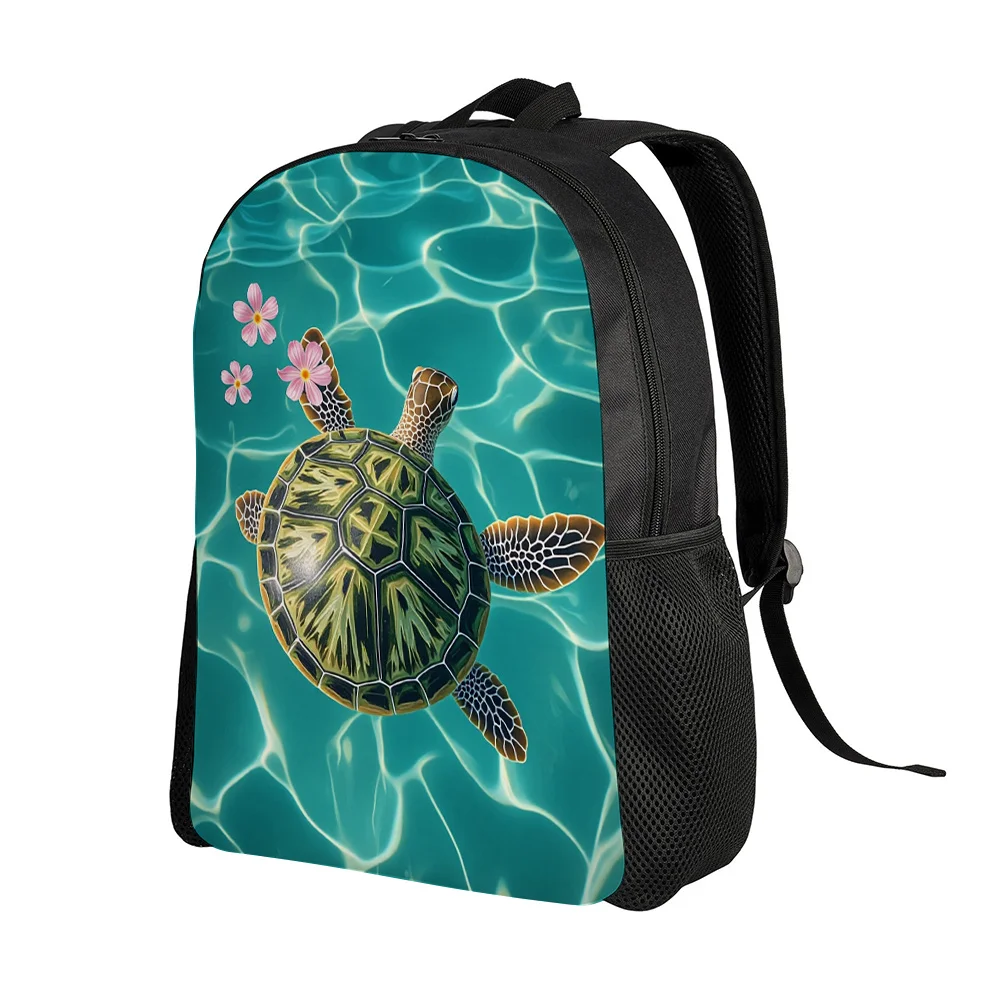 One item: A backpack with a design featuring turtles swimming and flowers. It is a cute and lightweight travel backpack
One item: A backpack with a design featuring turtles swimming and flowers. It is a cute and lightweight travel backpack