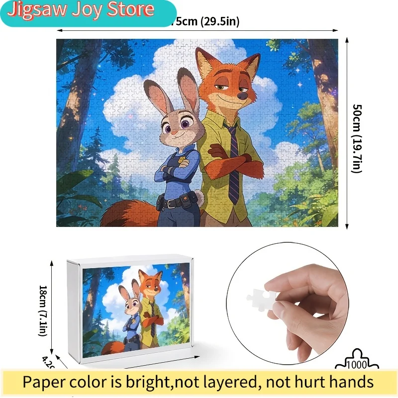 Пазл-постер Disney Zootopia (Зверополис) с Джуди Хоппс и Ником Уэлдом, 1000 деталей, высокая сложность, для домашнего декора, пазл на день рождения, идеальный подарок
Пазл-постер Disney Zootopia (Зверополис) с Джуди Хоппс и Ником Уэлдом, 1000 деталей, высокая сложность, для домашнего декора, пазл на день рождения, идеальный подарок