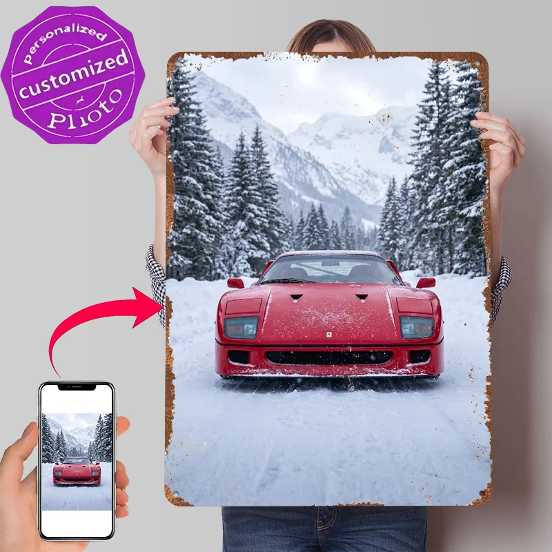 Red Supercar F40 in Snowy Mountains Metal Poster Wall Art Retro Vintage Tinplate Signs for Room Home Decoration Gaming House
Red Supercar F40 in Snowy Mountains Metal Poster Wall Art Retro Vintage Tinplate Signs for Room Home Decoration Gaming House