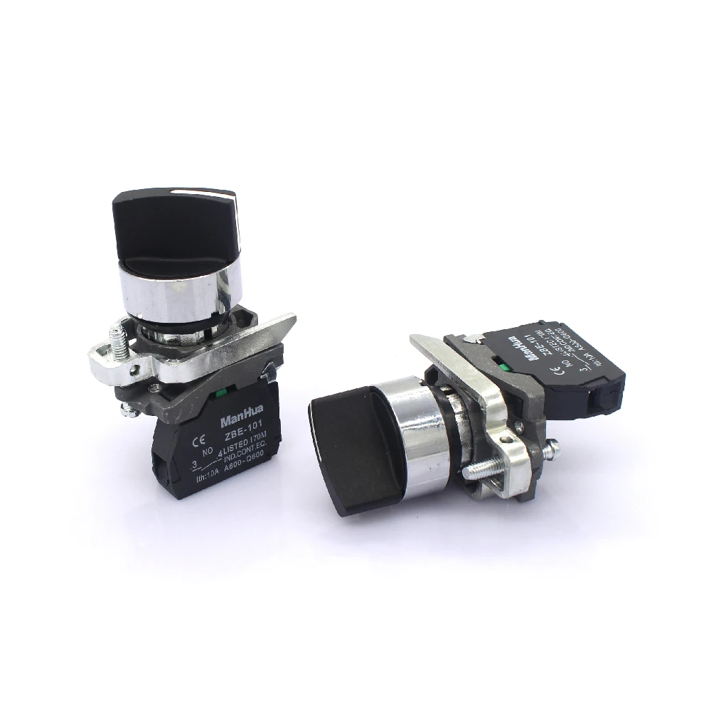 22mm Push Button XB4BD21 Black Selector Switch With 2-position Stay Put 1NO
22mm Push Button XB4BD21 Black Selector Switch With 2-position Stay Put 1NO