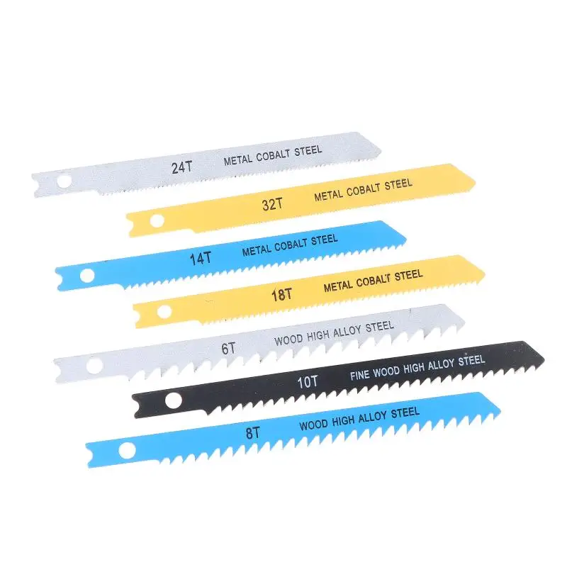 【W】7/14Pcs Jig Saw Blade Set HCS Assorted Saw Blades Fast Cut Down Professional Sharp Jigsaw Blade Woodworking Tool
【W】7/14Pcs Jig Saw Blade Set HCS Assorted Saw Blades Fast Cut Down Professional Sharp Jigsaw Blade Woodworking Tool