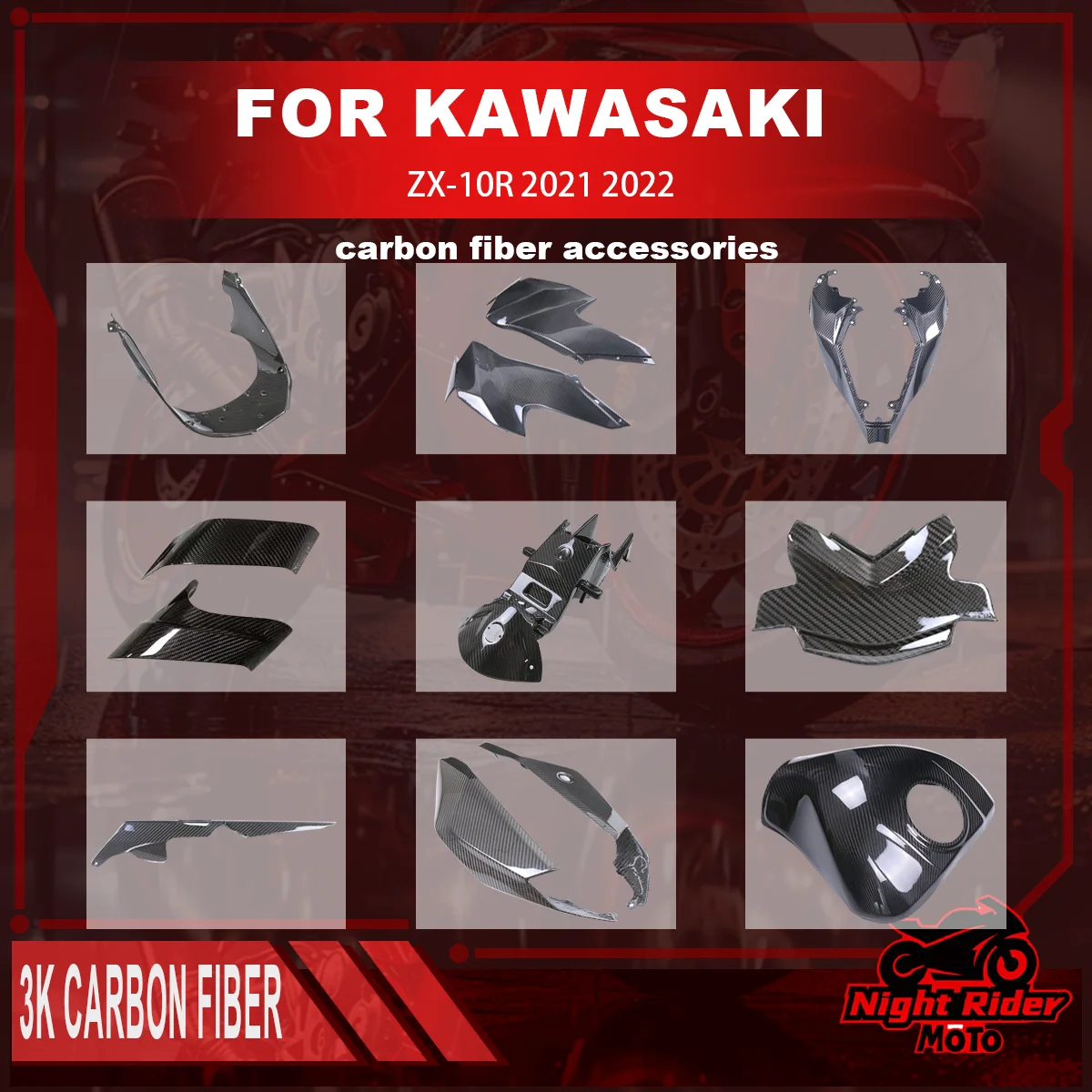 For Kawasaki ZX10R 2021-2022 Motorcycle 100% Carbon Fiber Fairing Kit AirIntake Cover Tank Protector Shield Accessories
For Kawasaki ZX10R 2021-2022 Motorcycle 100% Carbon Fiber Fairing Kit AirIntake Cover Tank Protector Shield Accessories