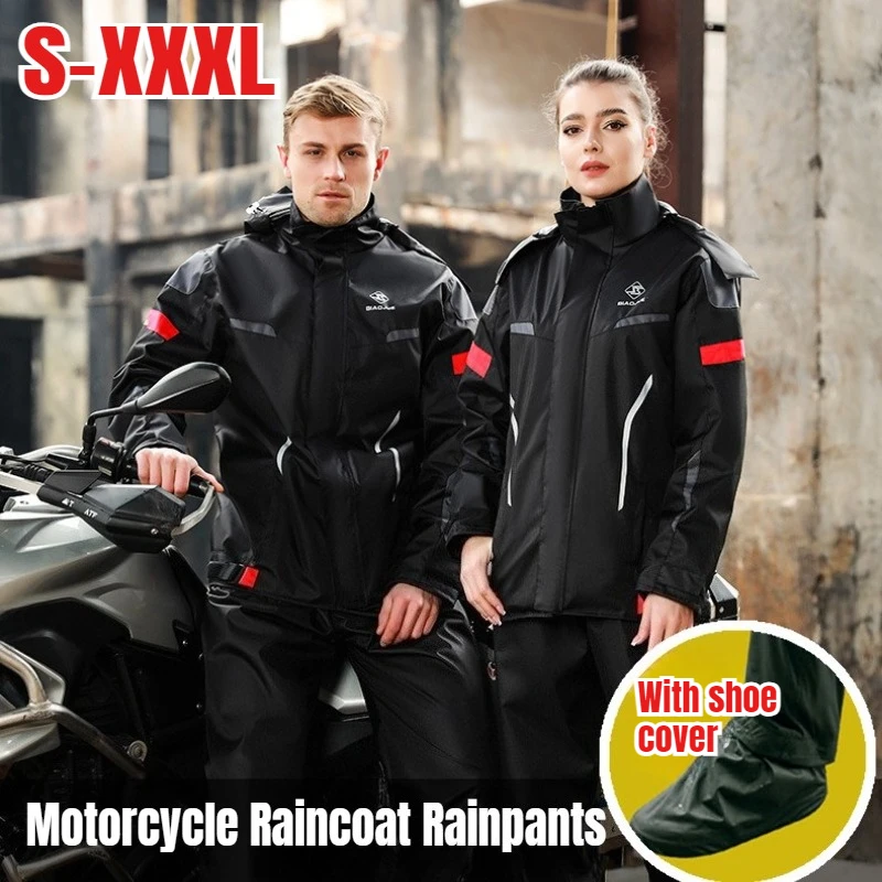 Motorcycle Raincoat Suit Enlarged Waterproof Breathable Cycling Jacket Full Body Split Raincoat Rainpants Suit for Men Women
Motorcycle Raincoat Suit Enlarged Waterproof Breathable Cycling Jacket Full Body Split Raincoat Rainpants Suit for Men Women