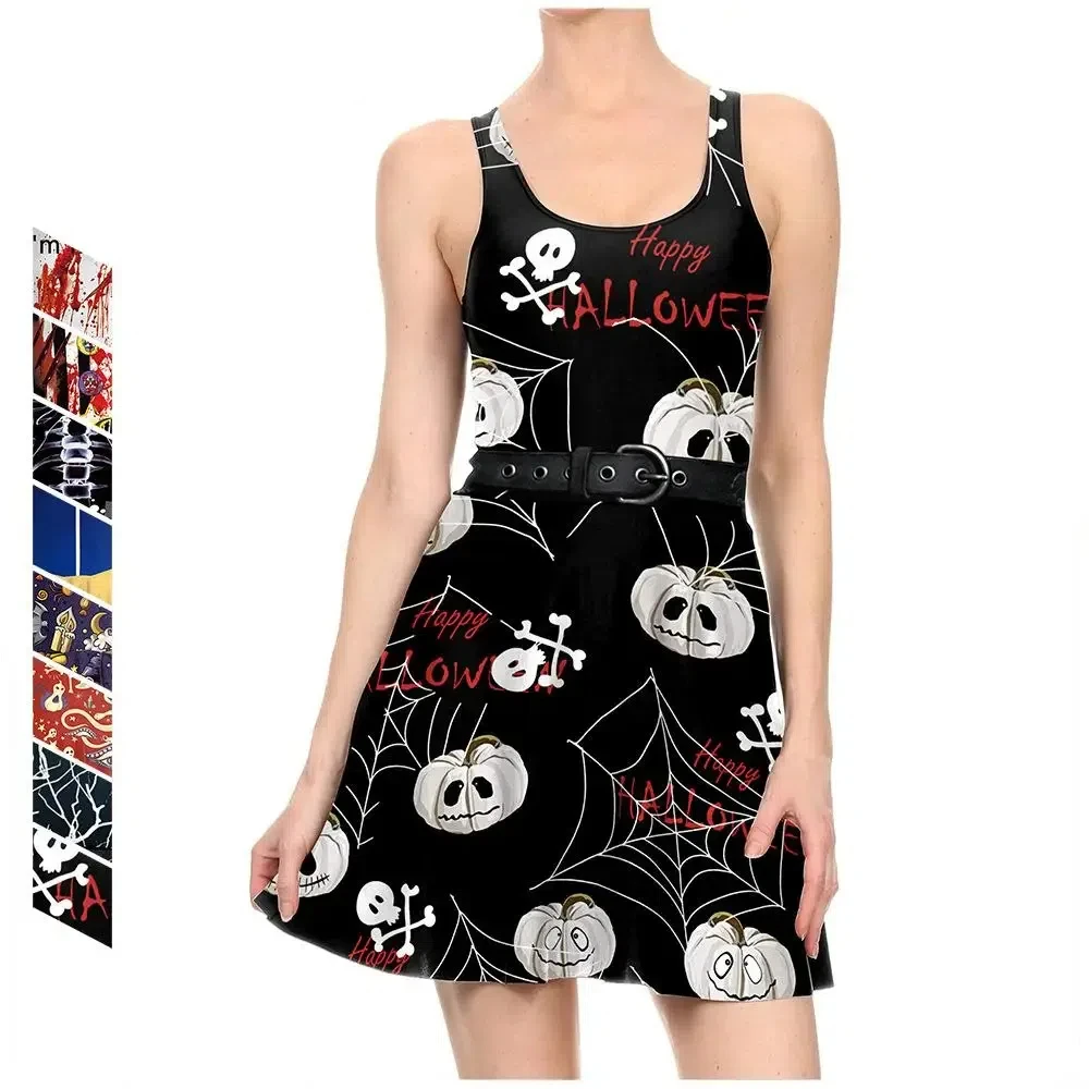 New Halloween Women Dress Cosplay Wizard Skull 3D Digital Print Black Sexy Mini Dress Party Wear Women's Tank Dresses
New Halloween Women Dress Cosplay Wizard Skull 3D Digital Print Black Sexy Mini Dress Party Wear Women's Tank Dresses