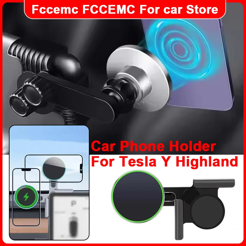 For Tesla Y Highland Car Phone Holder Mount Adjustable Magnetic Phone Holder Car Screen Side Phone Support Frame
For Tesla Y Highland Car Phone Holder Mount Adjustable Magnetic Phone Holder Car Screen Side Phone Support Frame