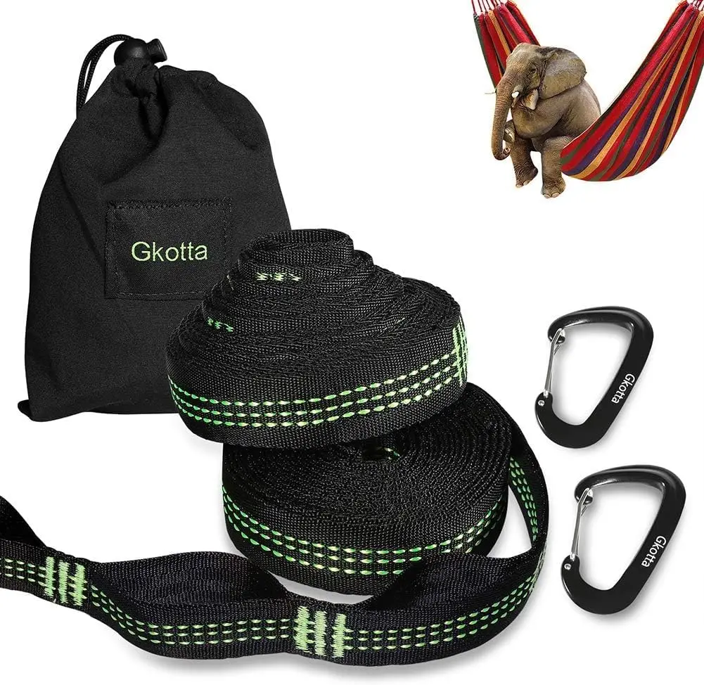 Hammock Straps, Hammock Tree Straps Lightweight Set of Two 10FT Long 32 Adjustable Loops Total with 2 Carabiners Holds up to 1000 Lbs Each Strap
Hammock Straps, Hammock Tree Straps Lightweight Set of Two 10FT Long 32 Adjustable Loops Total with 2 Carabiners Holds up to 1000 Lbs Each Strap
