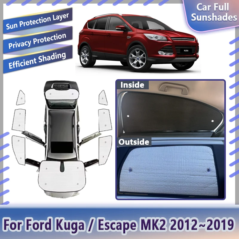 Автомобильный полный козырек для Ford Kuga Escape MK2 2012 ~ 2019, солнцезащитные козырьки с защитой от ультрафиолета, солнцезащитный крем, аксессуары для интерьера 2013 2016 2018
Автомобильный полный козырек для Ford Kuga Escape MK2 2012 ~ 2019, солнцезащитные козырьки с защитой от ультрафиолета, солнцезащитный крем, аксессуары для интерьера 2013 2016 2018