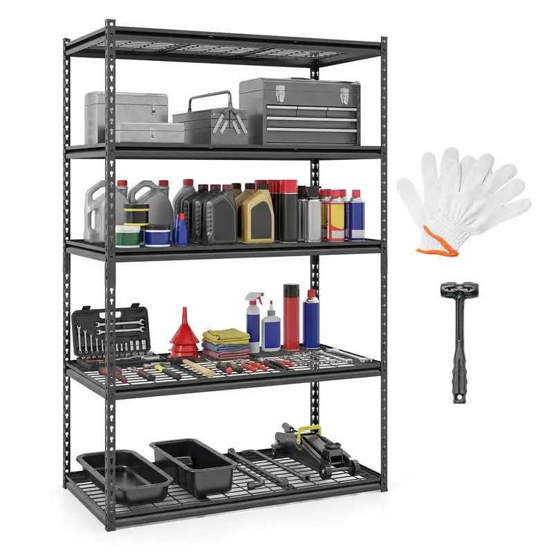 5-Tier Metal Shelving Unit 2000 lbs Capacity with Adjustable Wire Racks Set of 1
5-Tier Metal Shelving Unit 2000 lbs Capacity with Adjustable Wire Racks Set of 1
