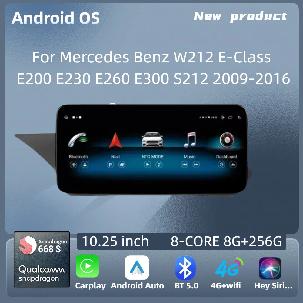 For Mercedes Benz W212 E-Class E200 E230 E260 E300 S212 2009-2016 10.25"LHD Car Radio Android 14 Carplay Snapdragon 680 Screen
For Mercedes Benz W212 E-Class E200 E230 E260 E300 S212 2009-2016 10.25"LHD Car Radio Android 14 Carplay Snapdragon 680 Screen