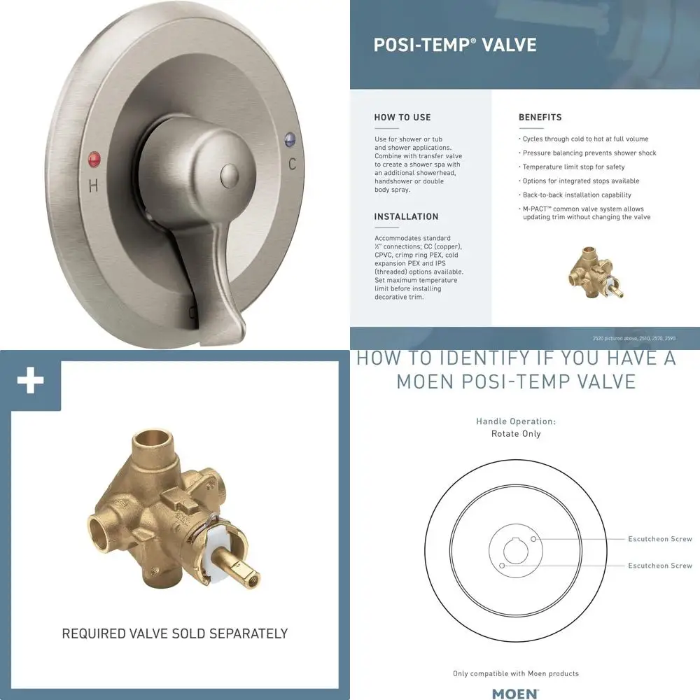 7-Inch Classic Shower Control Trim Kit, Commercial Grade, Brushed Nickel Finish
7-Inch Classic Shower Control Trim Kit, Commercial Grade, Brushed Nickel Finish