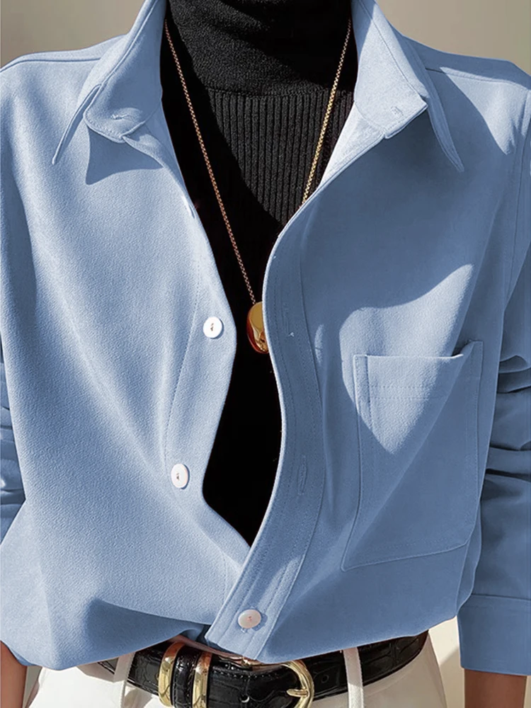 Blue Fleece Shirt Women's Spring Autumn Vintage Thickened Base Layer Shirt Outerwear Winter Fashion Korean Loose Button Design
Blue Fleece Shirt Women's Spring Autumn Vintage Thickened Base Layer Shirt Outerwear Winter Fashion Korean Loose Button Design