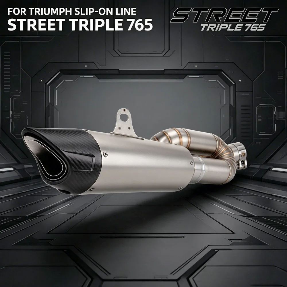 Slip-On For Triumph Street Triple 765 765R 765S 765RS 765RX 2017-2026 Moto Exhaust Kit Rotate Tube Escape Muffler With DB Killer
Slip-On For Triumph Street Triple 765 765R 765S 765RS 765RX 2017-2026 Moto Exhaust Kit Rotate Tube Escape Muffler With DB Killer