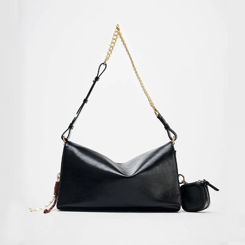 Fashion Classic Autumn New Women's Soft PU Leather Underarm Shoulder Bag Luxury Designer Retro Style Crescent Chain Crossbody Ba
Fashion Classic Autumn New Women's Soft PU Leather Underarm Shoulder Bag Luxury Designer Retro Style Crescent Chain Crossbody Ba