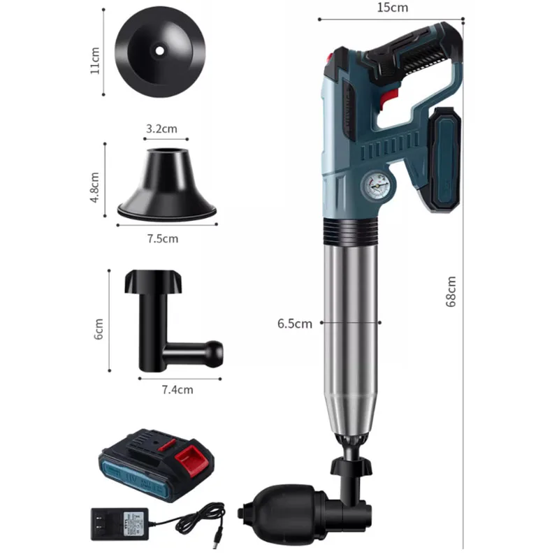 Kitchen Sink Drainage Pipes Unblocking Device Powerful Pipe Plunger Remover Electric Toilet Dredge Tools for Bathroom Toilet
Kitchen Sink Drainage Pipes Unblocking Device Powerful Pipe Plunger Remover Electric Toilet Dredge Tools for Bathroom Toilet