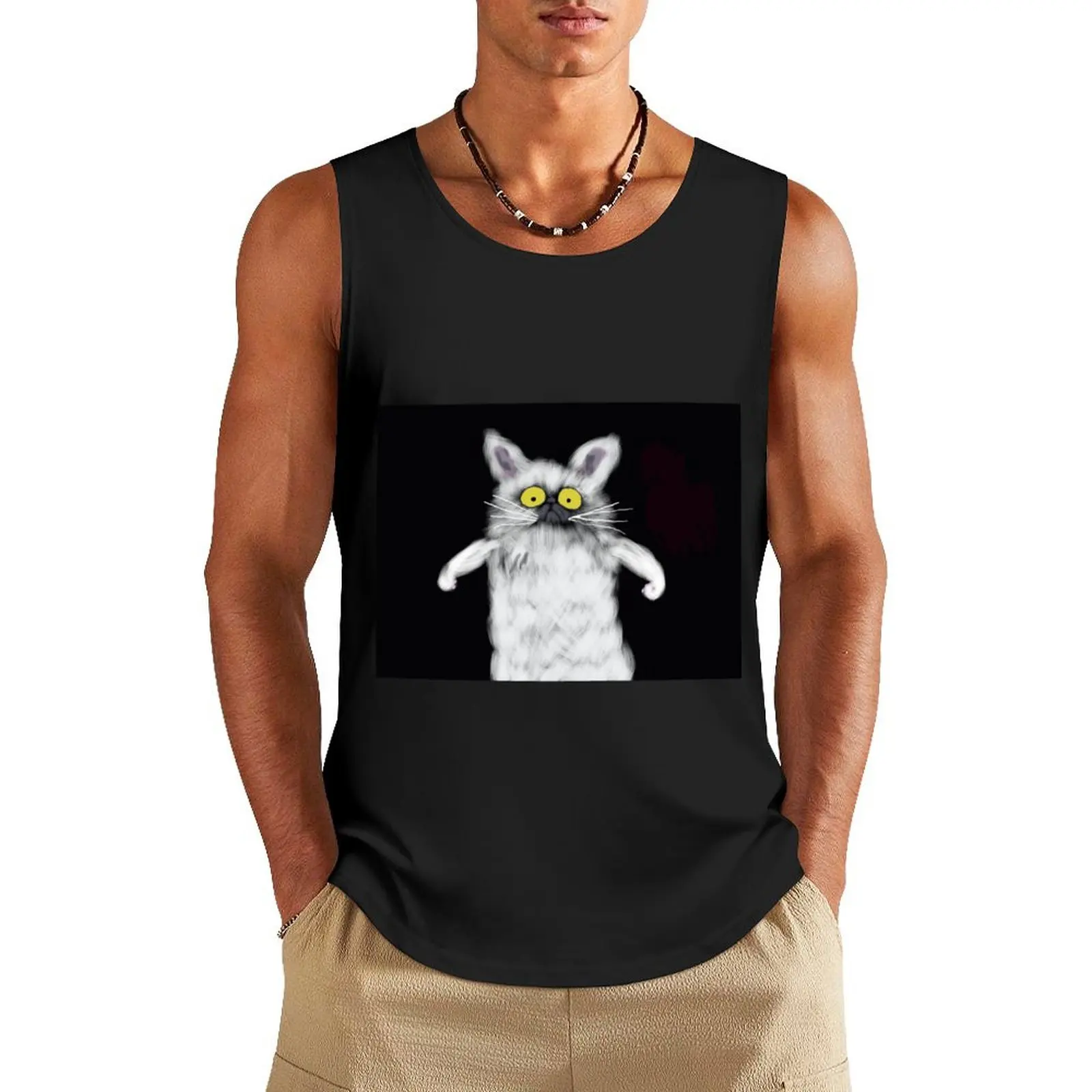 Scared kitty Tank Top Man clothes for gym gym t-shirts bodybuilding for men
Scared kitty Tank Top Man clothes for gym gym t-shirts bodybuilding for men