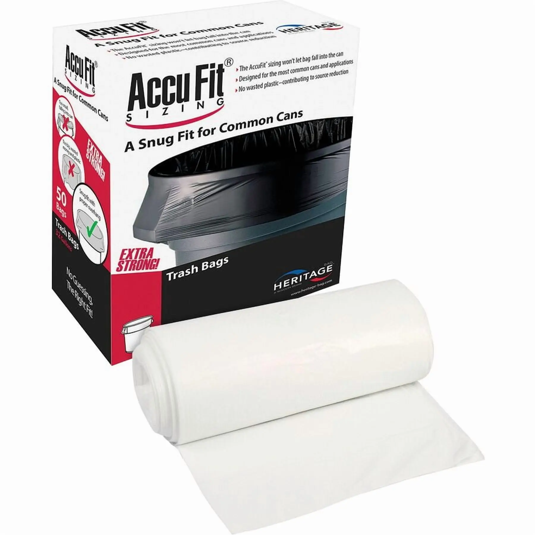 Accufit RePrime Can Liners Clear 55 Gallon Pack of 150
Accufit RePrime Can Liners Clear 55 Gallon Pack of 150