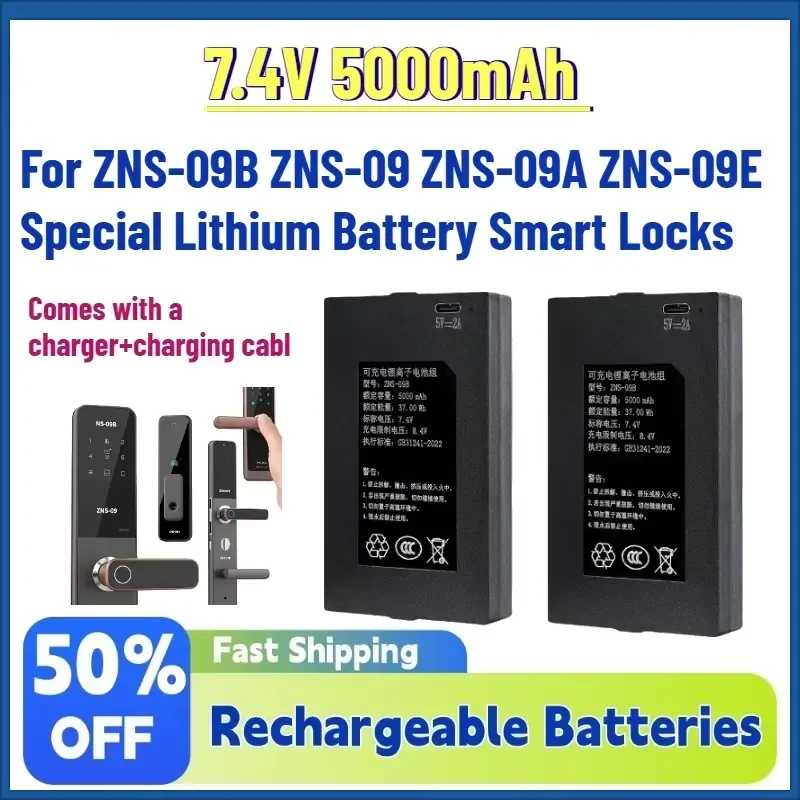 Grade A High-Capacity 7.4V 5000mAh Rechargeable Battery for ZNS-09B ZNS-09 ZNS-09A ZNS-09E Special Lithium Battery Smart
Grade A High-Capacity 7.4V 5000mAh Rechargeable Battery for ZNS-09B ZNS-09 ZNS-09A ZNS-09E Special Lithium Battery Smart